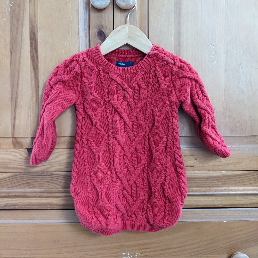 Baby Gap Sweater Dress. Cable design.
